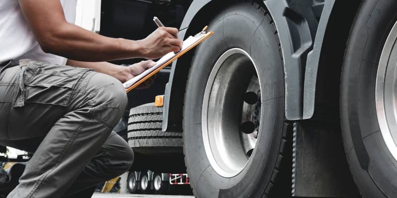 Mobile truck tire repair service